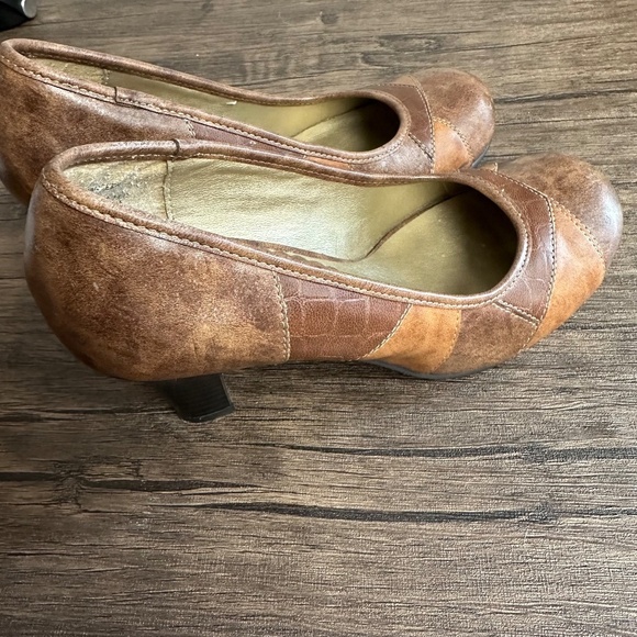 *MADDEN GIRL* Brown Danceer Faux Leather Patchwork Heels Size 6 - Picture 5 of 13